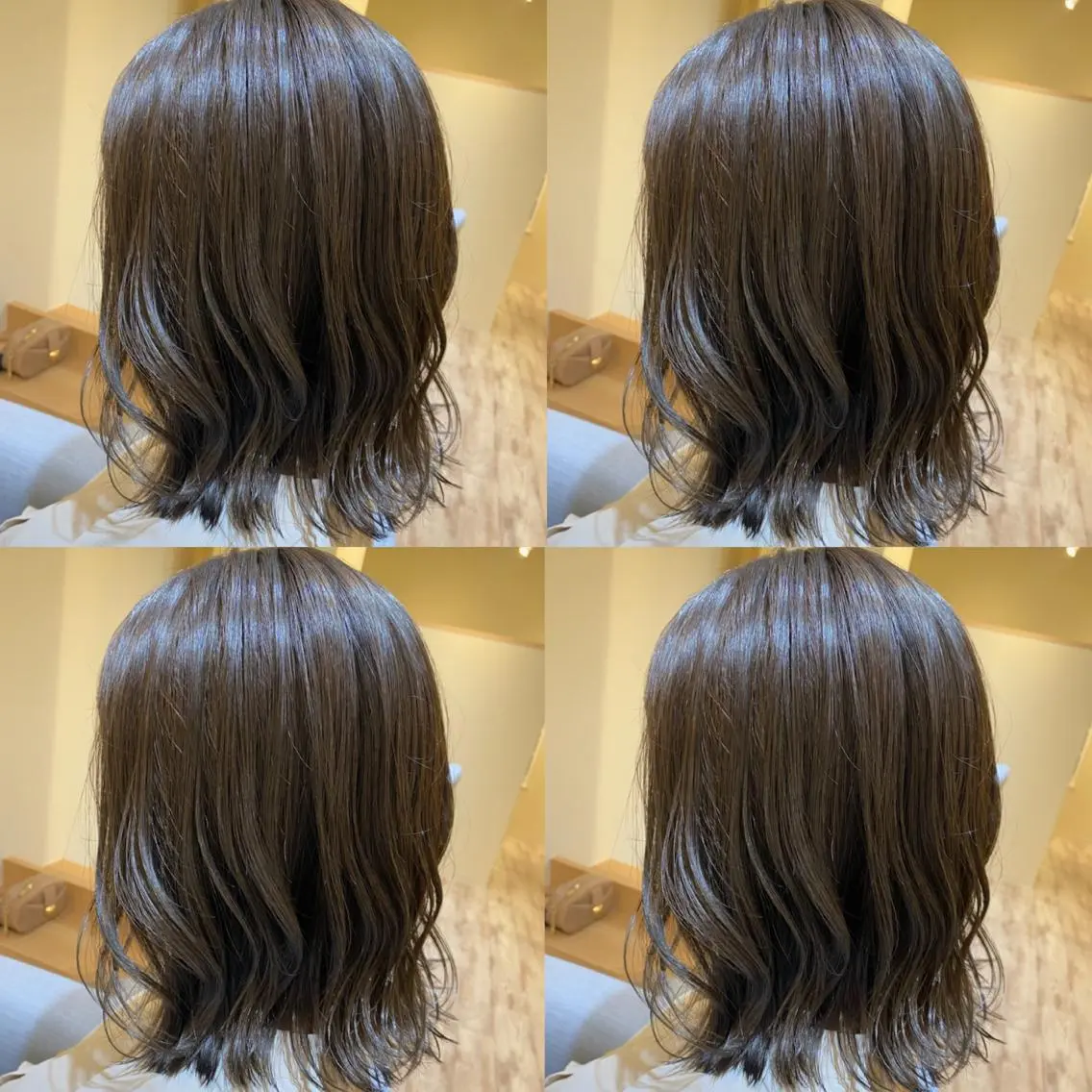 ミディアム カラー 金島 青のヘアスタイル