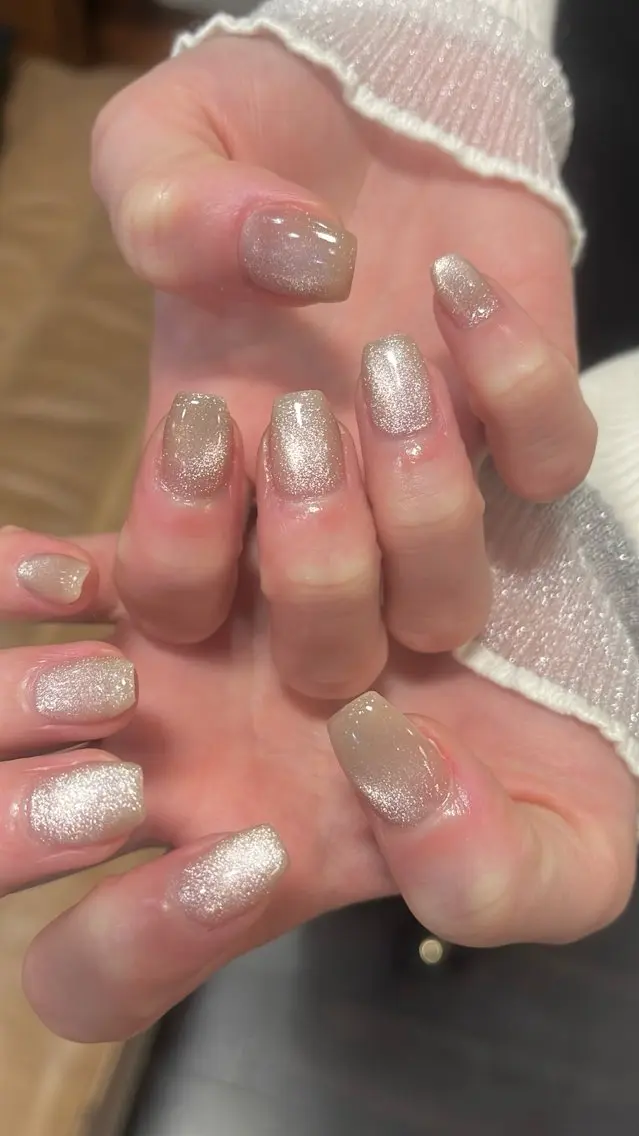 ネイル クリアネイル ジェルネイル 氷ネイル・うるうるネイル ニュアンスネイル シンプルネイル SAKU nail 作島茜のネイルデザイン