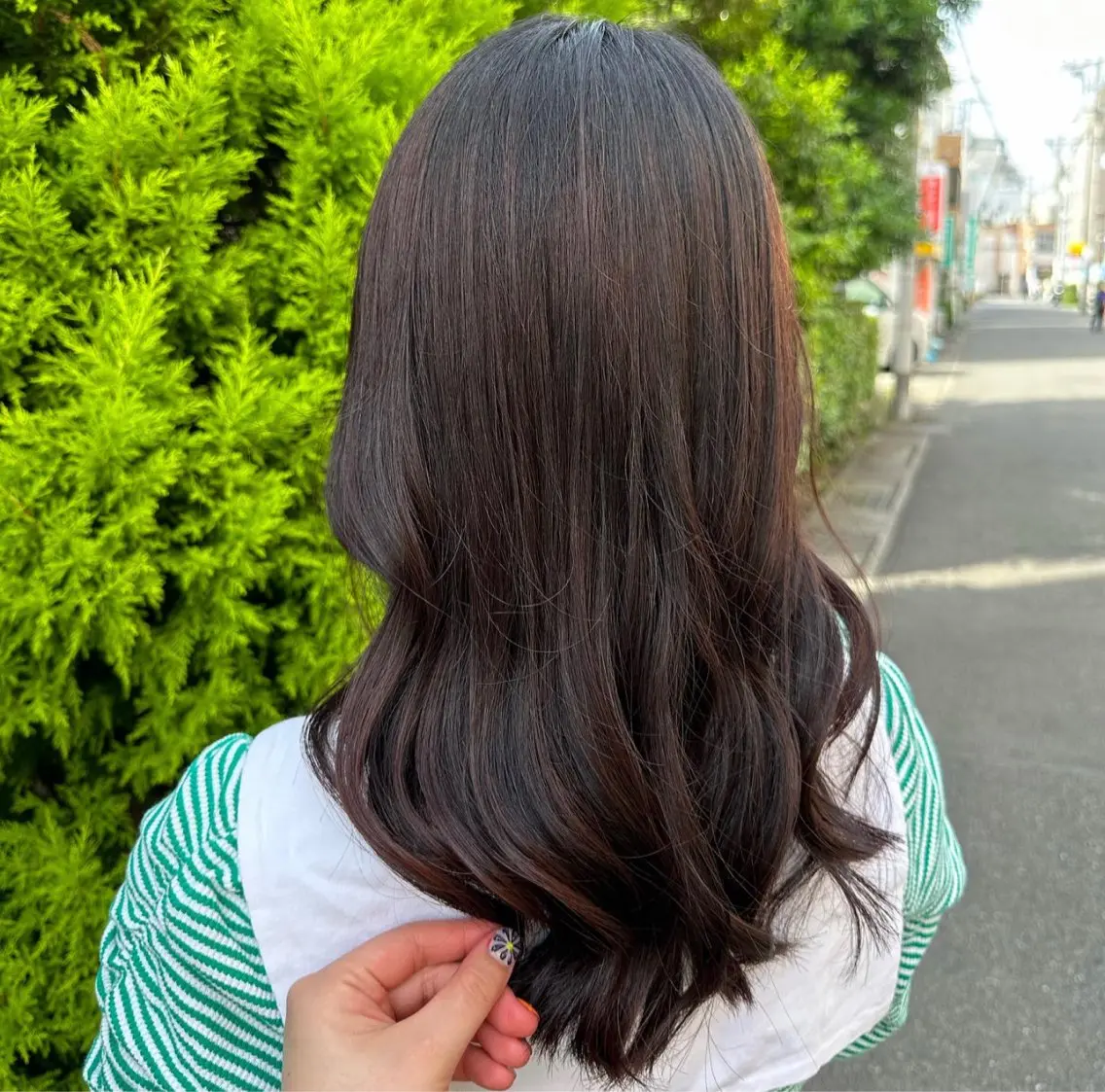 セミロング カラー 縮毛矯正／ダブル カラー／はづき☘️のヘアスタイル
