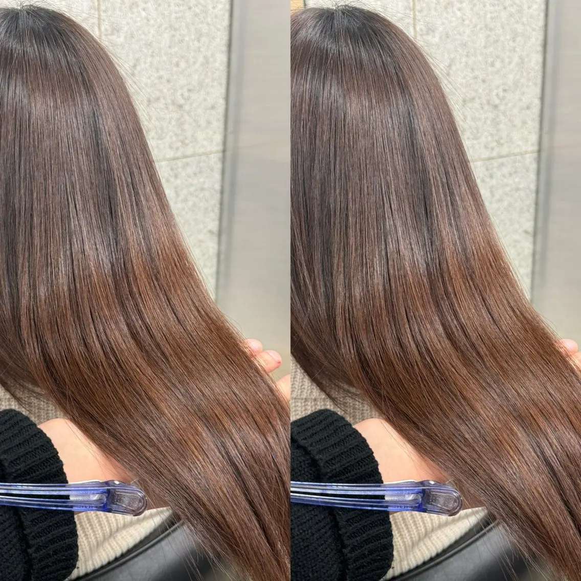 セミロング カット 縮毛矯正 トリートメント 髪質改善/浅沼 亮のヘアスタイル