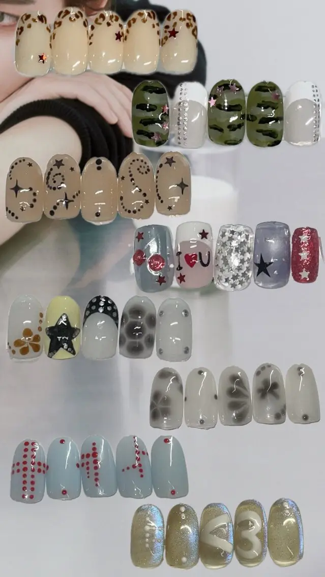 ネイル 韓国ネイル ハンドネイル うの 韓国ﾈｲﾙ໒꒱⋆⭒˚のネイルデザイン