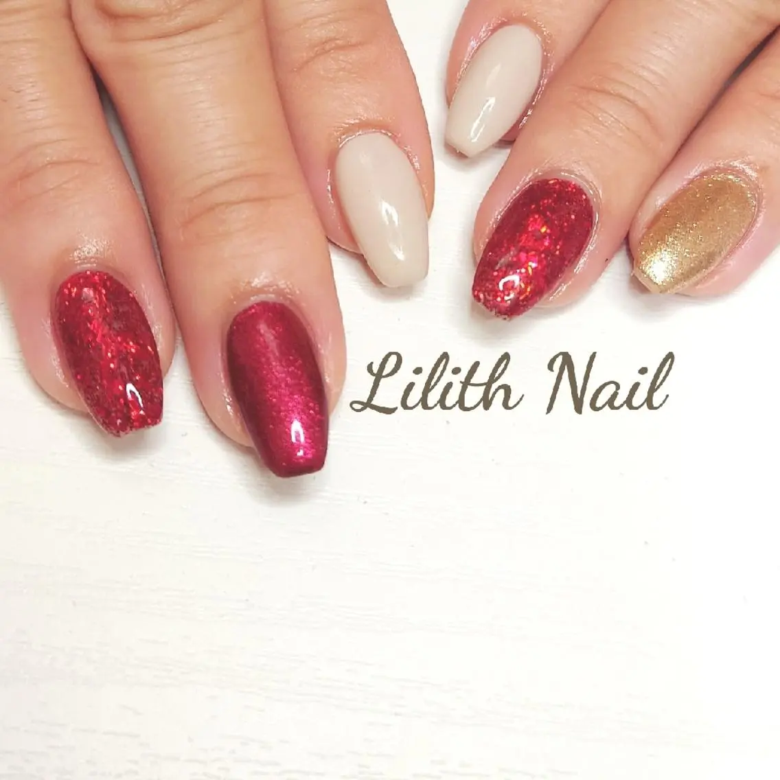 ネイル 冬ネイル クリスマス ハンドネイル Lilith Nailのネイルデザイン