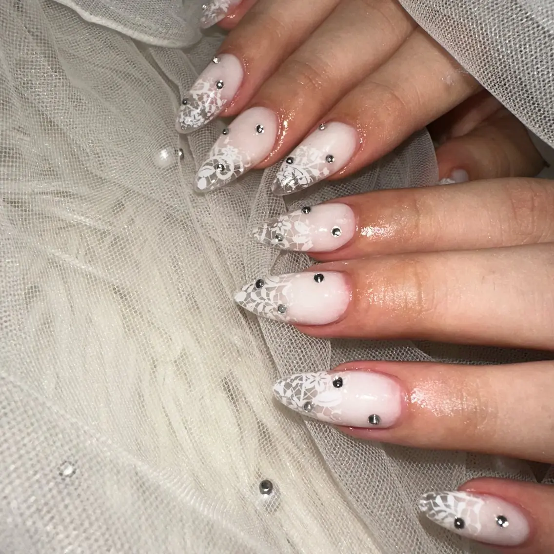 ネイル レース ハンドネイル Feel♡ JYURIAのネイルデザイン