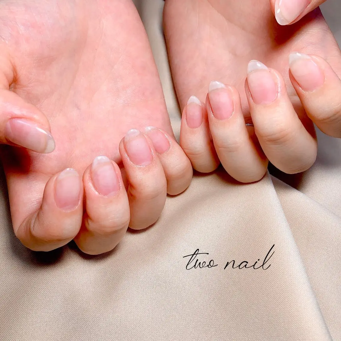 ネイル アートネイル フットネイル ハート ニュアンスネイル ホワイト ハンドネイル two nailのネイルデザイン