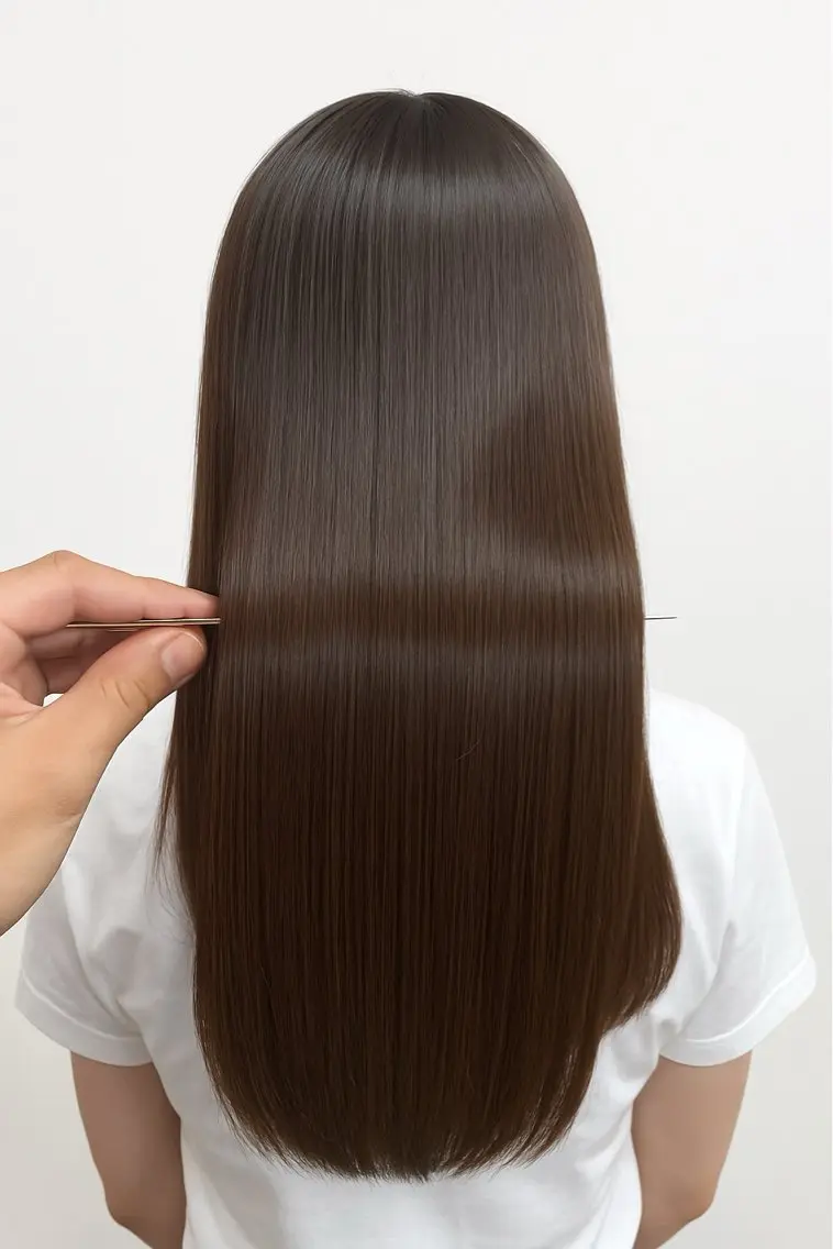 セミロング カット 縮毛矯正 トリートメント 年間1500人担当 代表　南一路のヘアスタイル