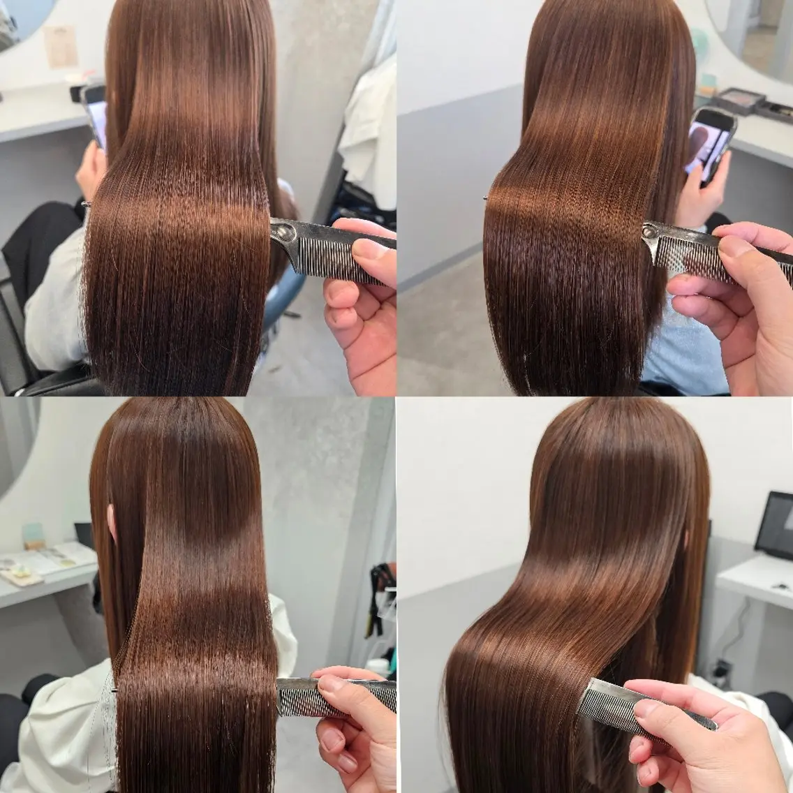 🌟【ケアカット&ケアカラー人気no.1【ダメージを最小限に】髪質改善カラー×似合わせカット+髪質改善4step TR★の写真