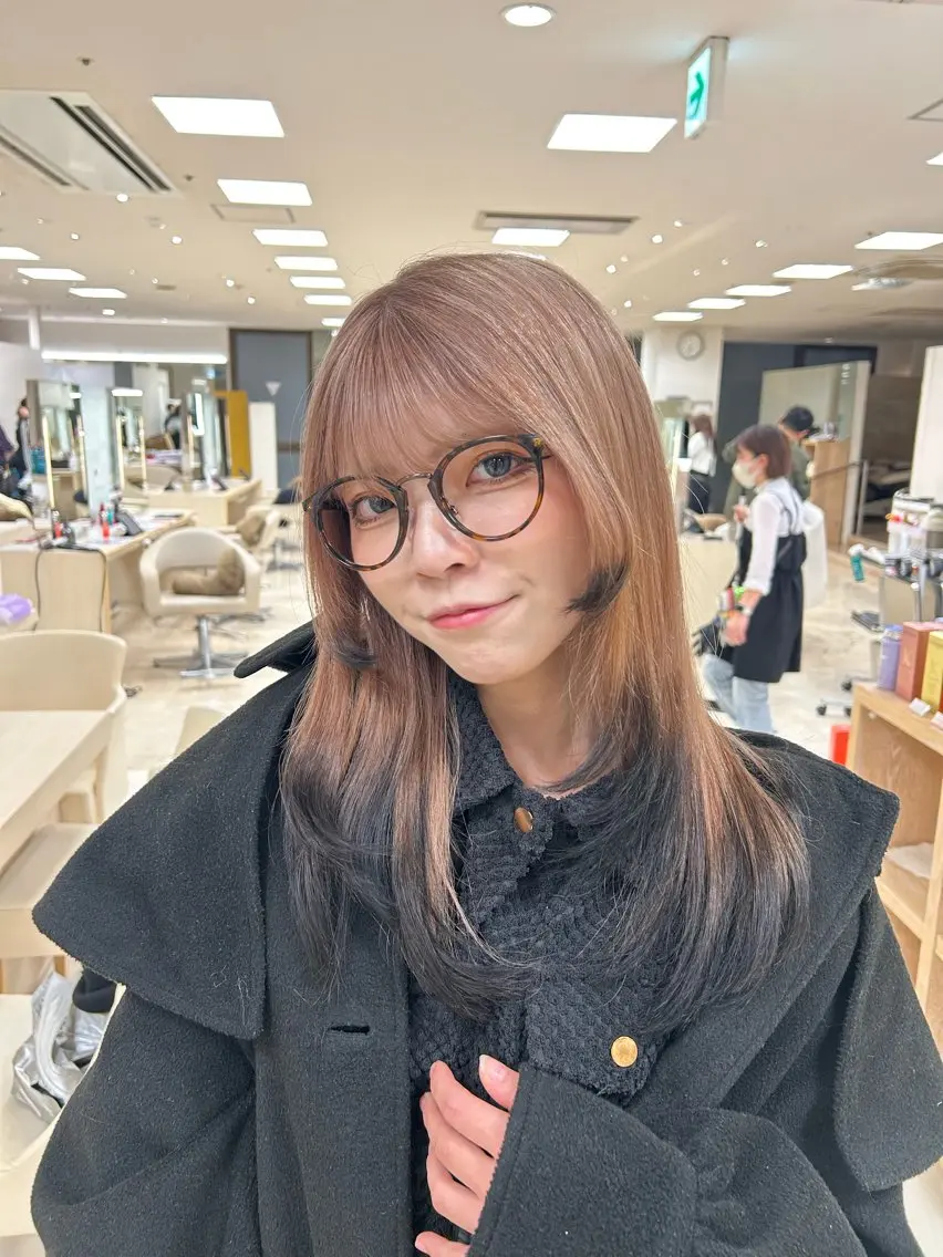 カラー 💜暖色系カラー/ ブリーチカラー💜のヘアスタイル