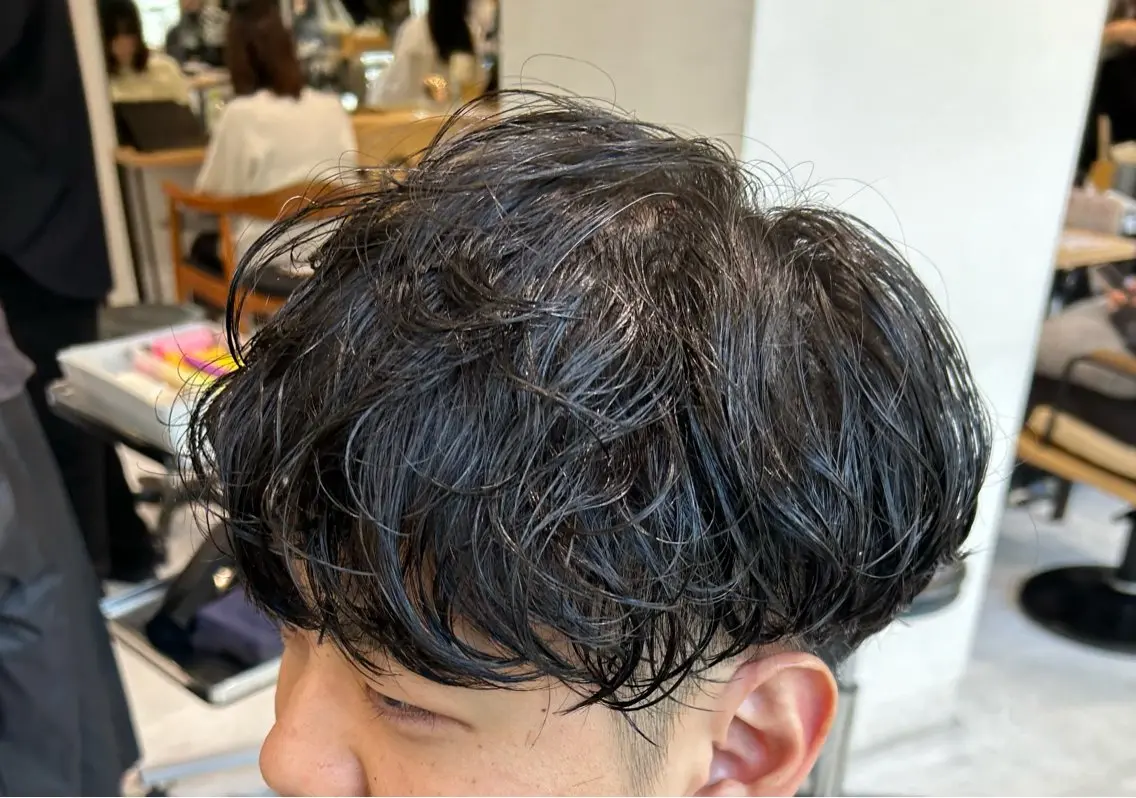 パーマ メンズ カット パーマ メンズ清潔感のプロ 💈メンズパーマ藤田のヘアスタイル