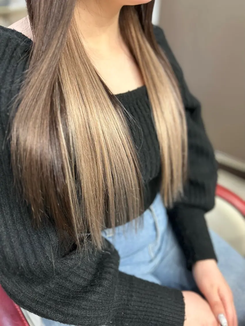 【💛胸あたりまで💛】シールエクステ40本の写真