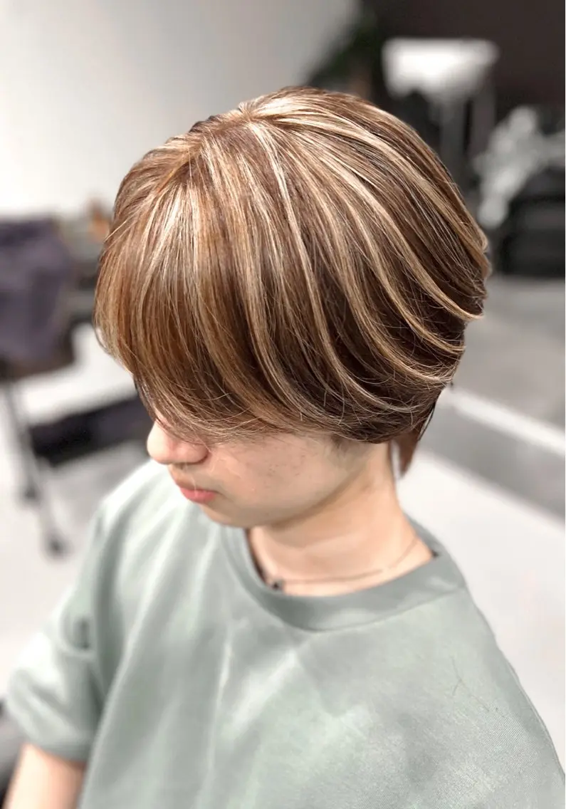 ショート カラー パーマ ヘアアレンジ メンズ Re.Rize加古川 メンズカラー特化のヘアスタイル
