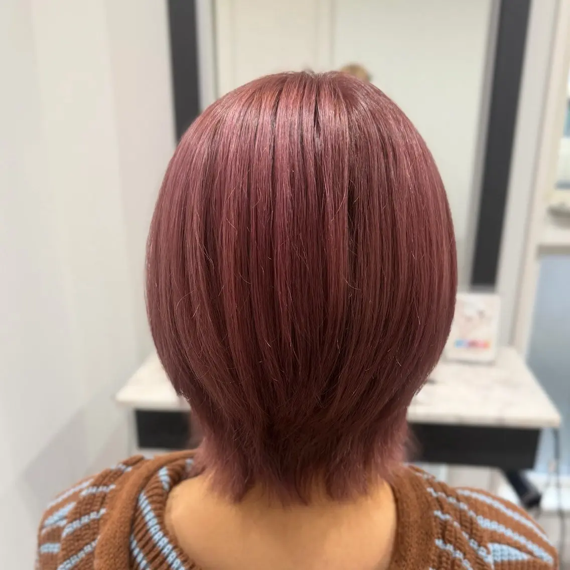ミディアム カラー ベージュカラー ブリーチ ピンクカラー ピンクベージュ ヘアカラー Dia アキヨシ ミユのヘアスタイル