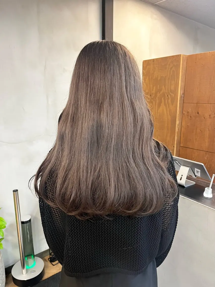 ロング カラー ヘアアレンジ ブリーチ ブラウンカラー ダブルカラー ブリーチなしカラー ena/ブリーチなし 透明感・レイヤー🎀のヘアスタイル
