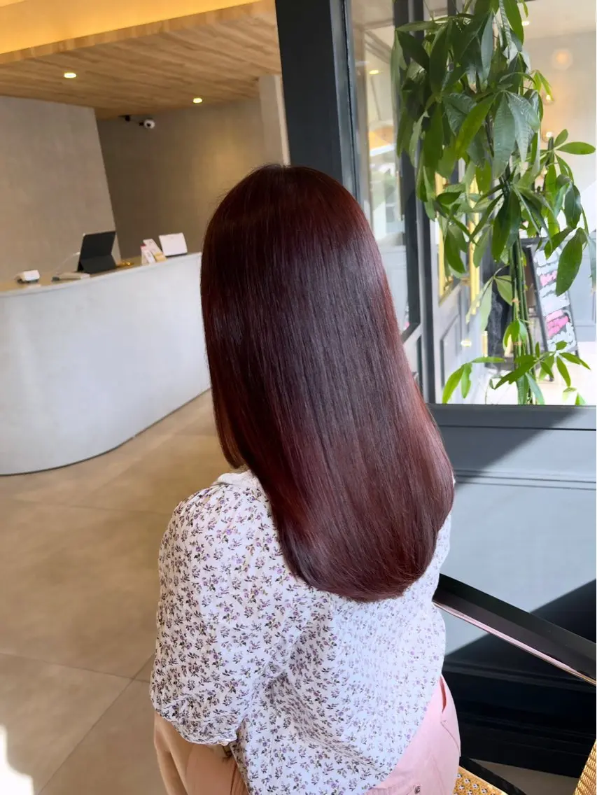 セミロング カラー ピンクカラー カット ヘアカラー トリートメント 透明感カラー🪽/ 個室スパ🫧/はるかのヘアスタイル