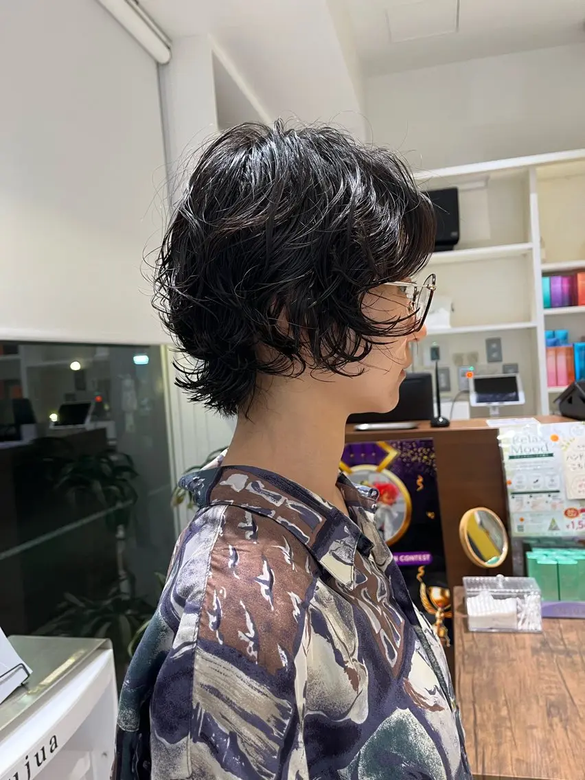 ショート ショートボブ ボブ ショートヘア 神作 汐里 江古田 /透明感カラー🌿のヘアスタイル