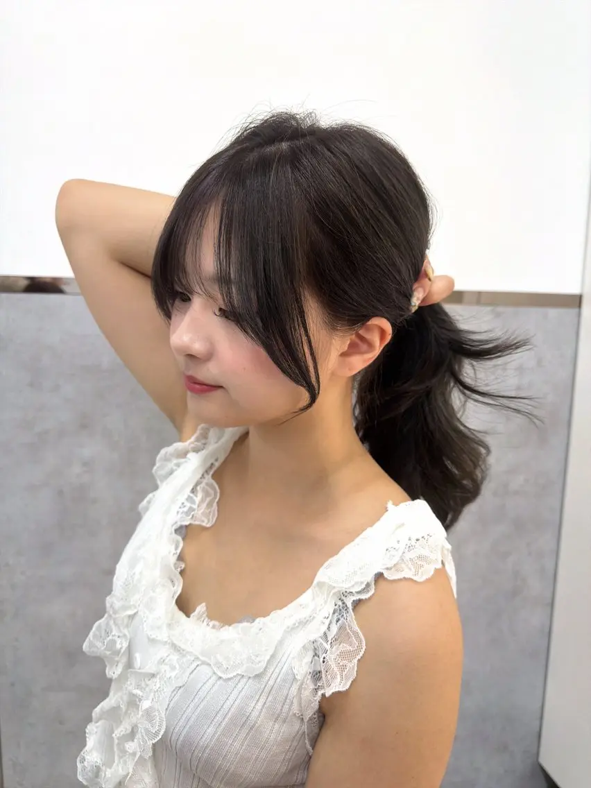 セミロング 🤍ワンホンヘア ayaha🤍のヘアスタイル