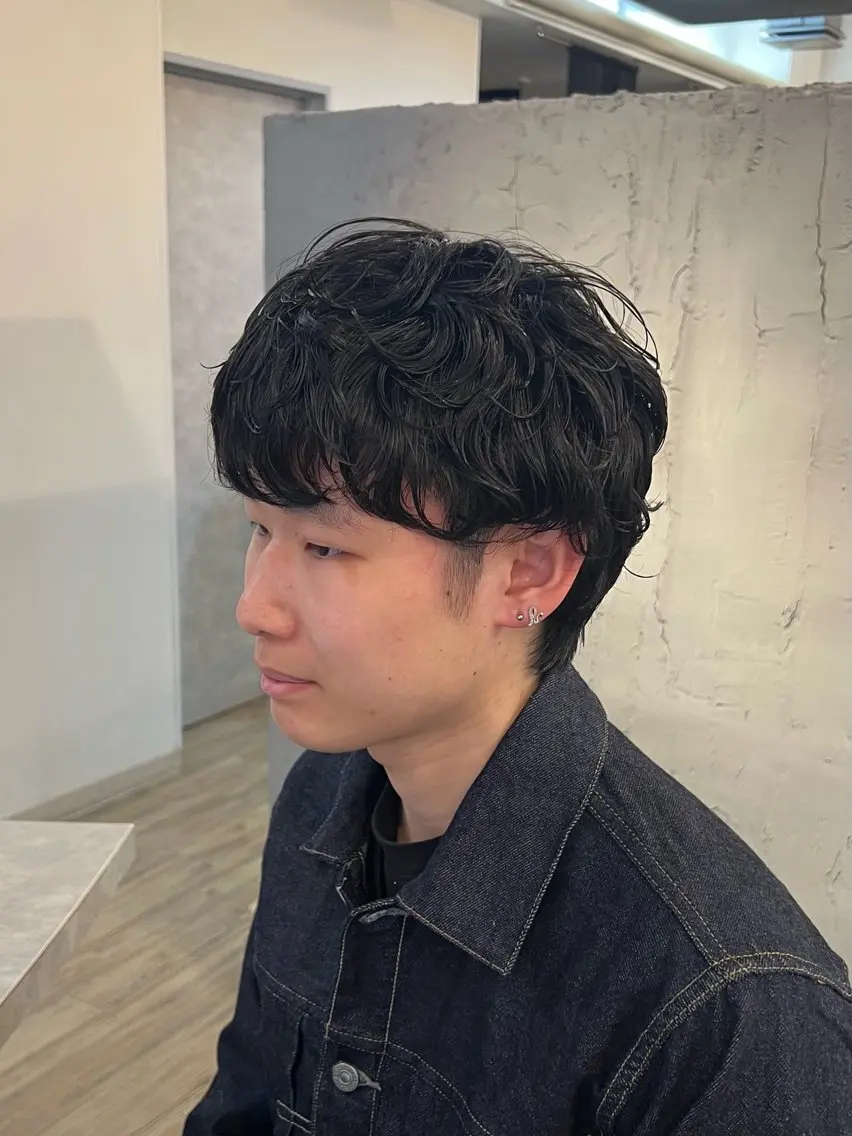 パーマ メンズ メンズパーマ ニュアンスパーマ カット パーマ いぐちしょうた🫧 VISAGEbaskのヘアスタイル