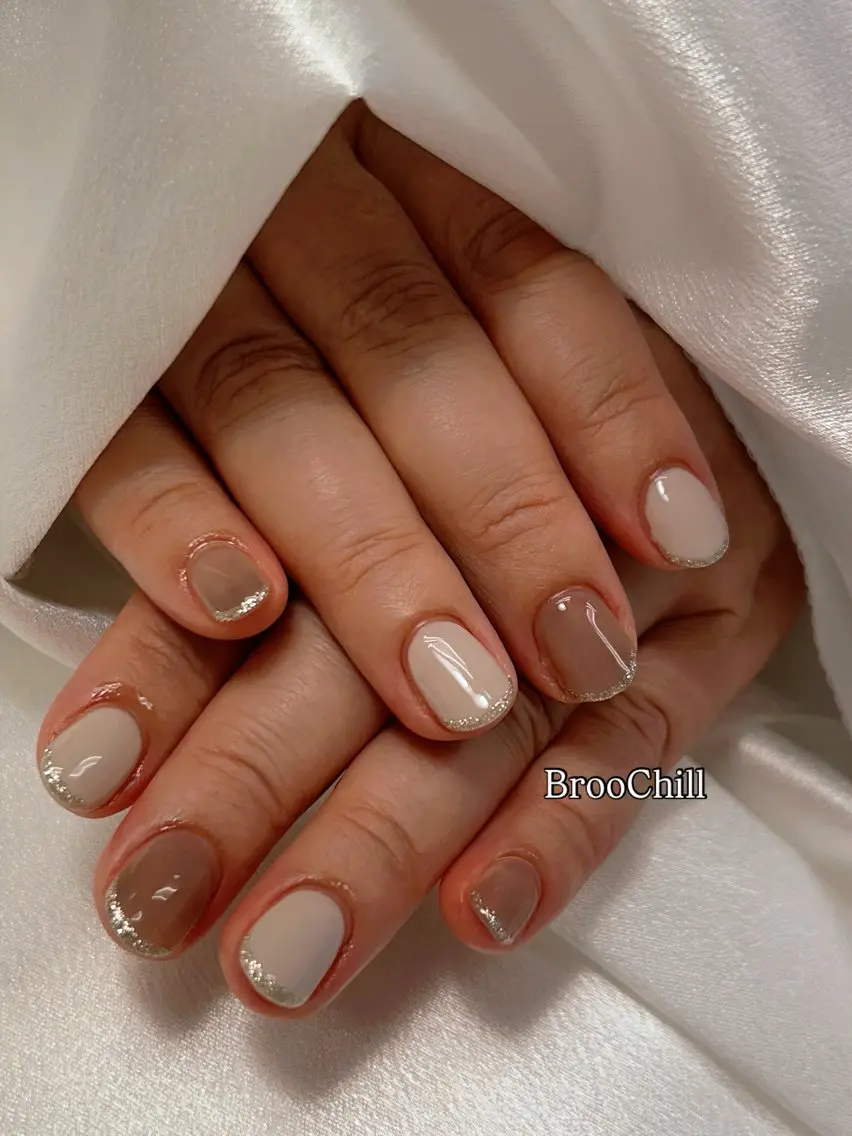 ネイル ラメ(グリッター) ワンカラーネイル nail salon BrooChillのネイルデザイン
