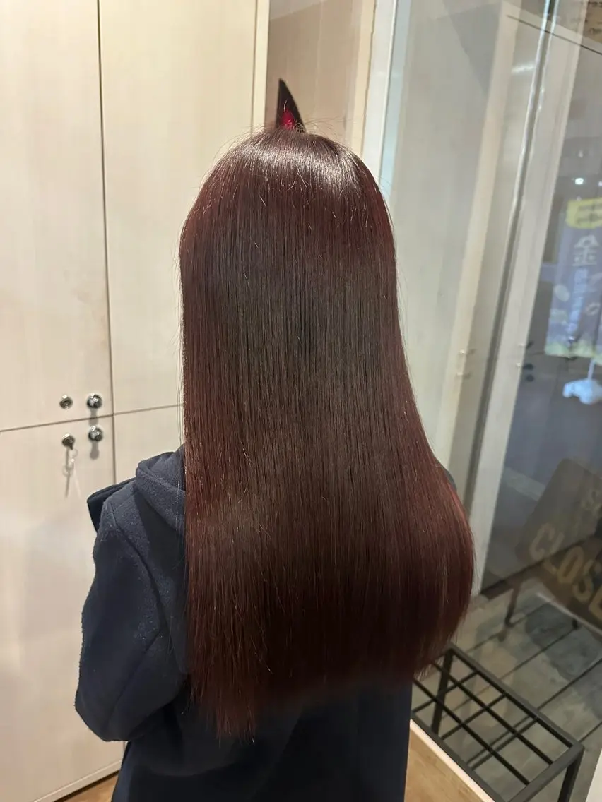 ロング ヘアカラー トリートメント あべ ゆうか🪽艶髪のヘアスタイル