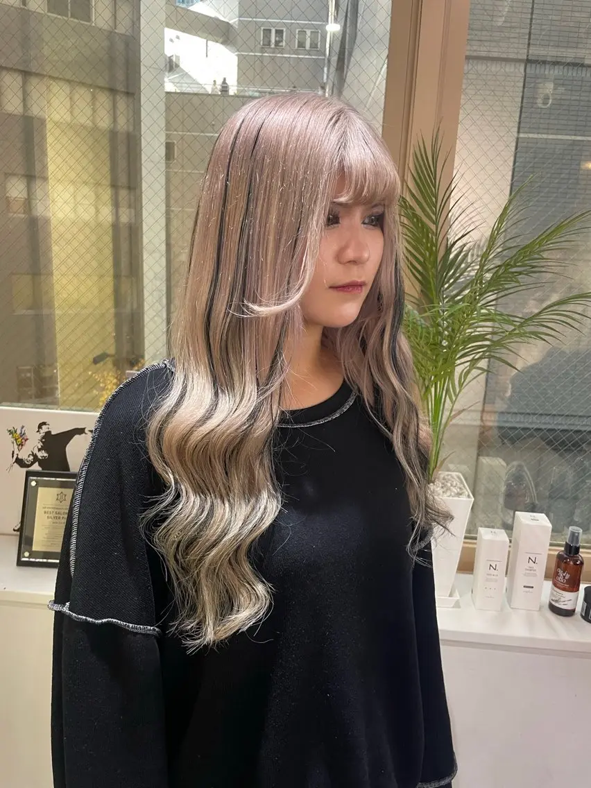 ロング ヘアカラー エクステ 🦋プルエクステ ARISA🦋のヘアスタイル