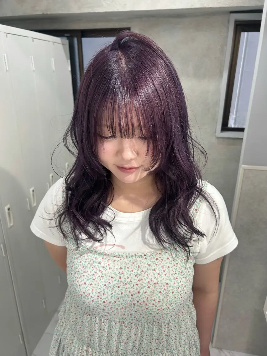 カラー ヘアカラー ️💜akari💜 ハイトーン/レイヤーのヘアスタイル