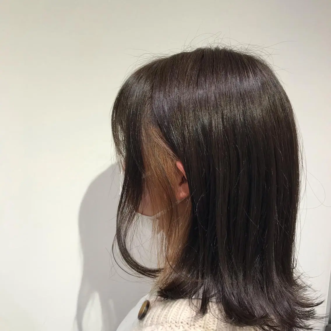 ミディアム カラー ベージュカラー 透明感カラー イヤリングカラー ラベンダーカラー ラベンダーベージュ ヘアカラー トリートメント 【暖色カラー特化】 中山由梨のヘアスタイル