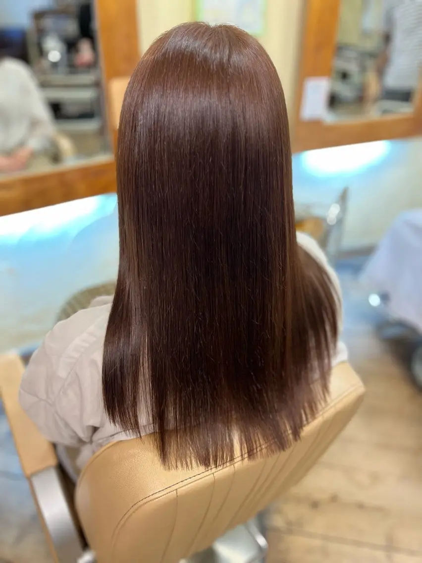 セミロング 髪質改善 トリートメント カット トリートメント ヘアセット 柘植 雅大のヘアスタイル