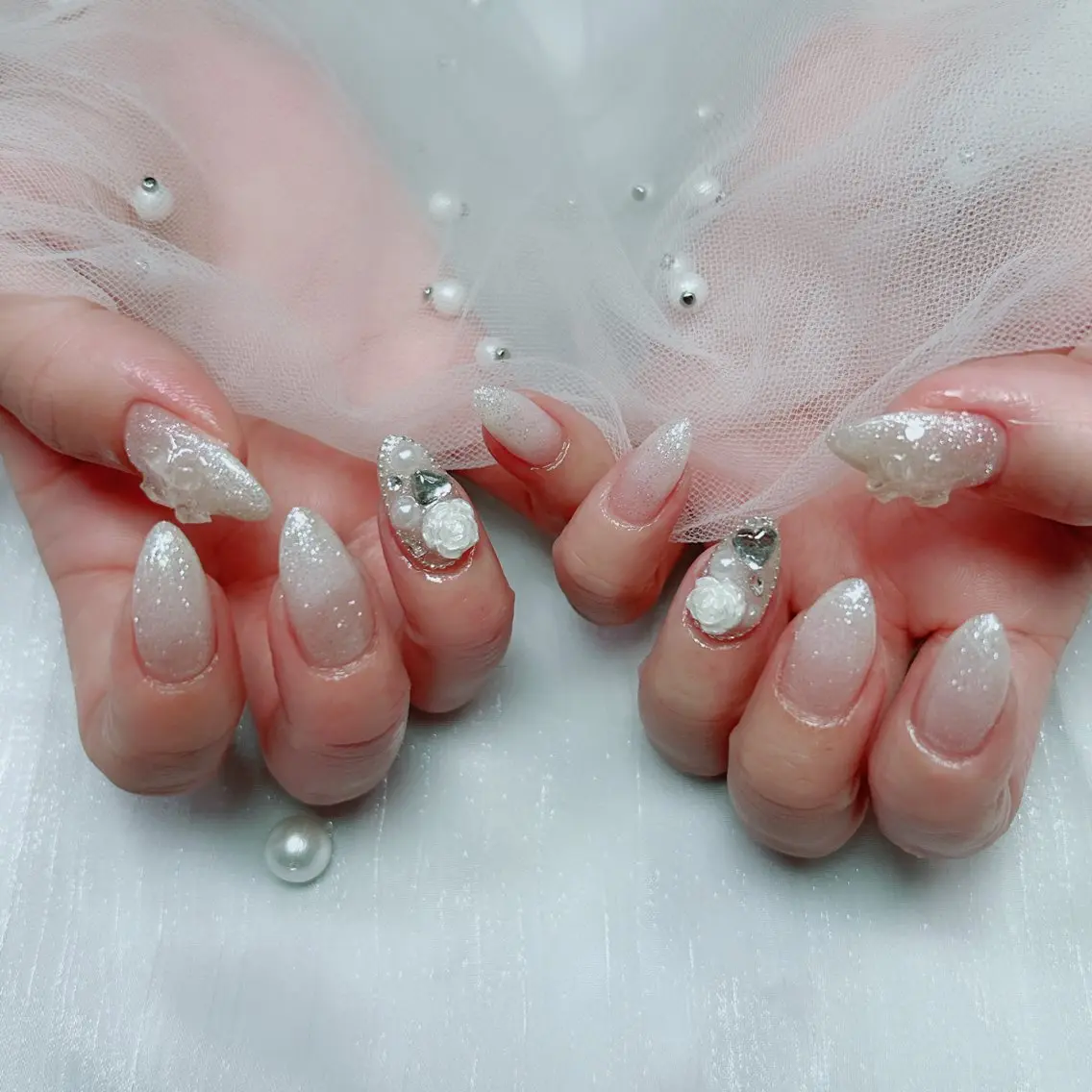 ネイル フラワーネイル ワンホンネイル ハンドネイル Cute Tips nailのネイルデザイン