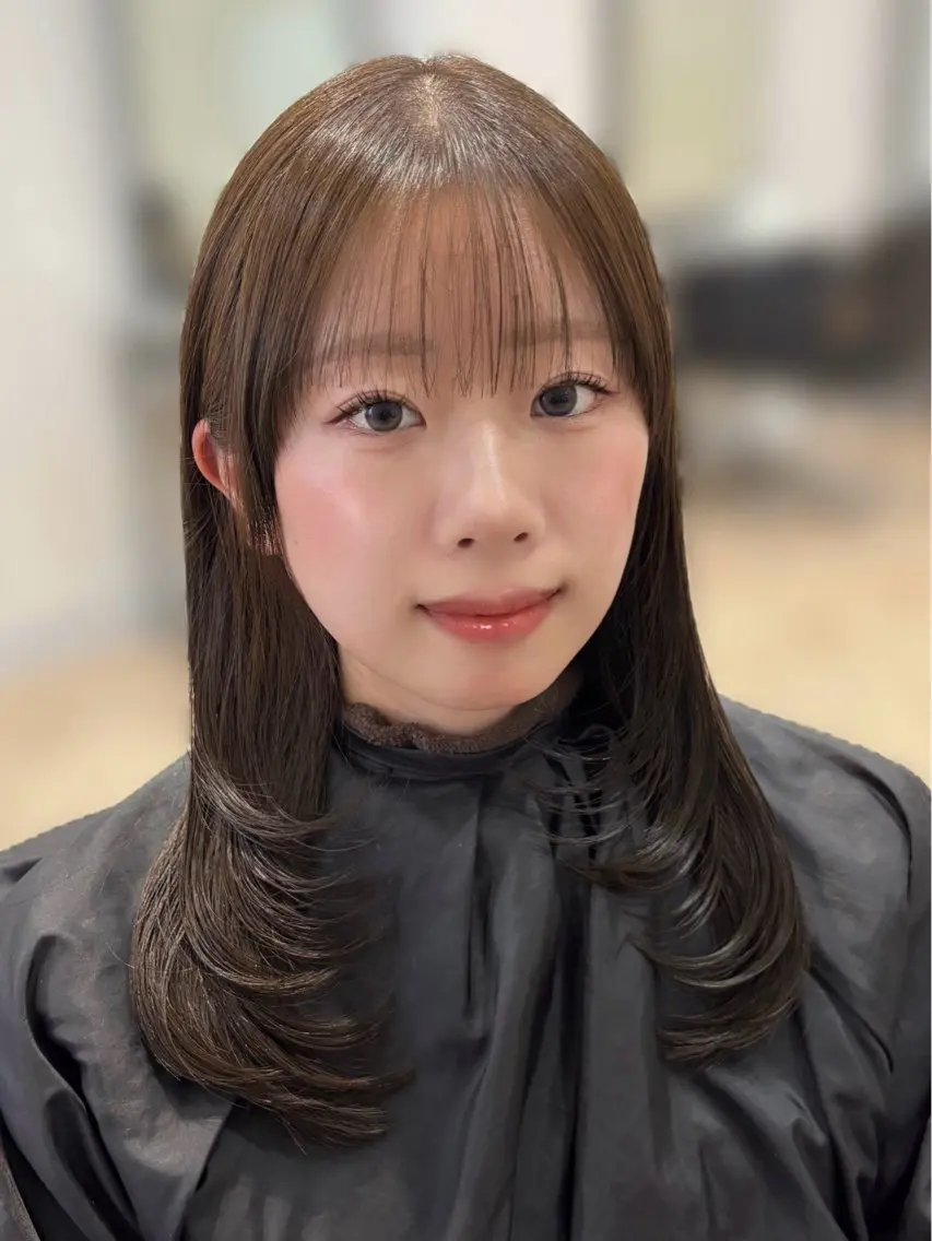 ロング カラー レイヤーカット カット ヘアカラー トリートメント 名駅/sHiHo/透 明感カラー✨🎀/のヘアスタイル