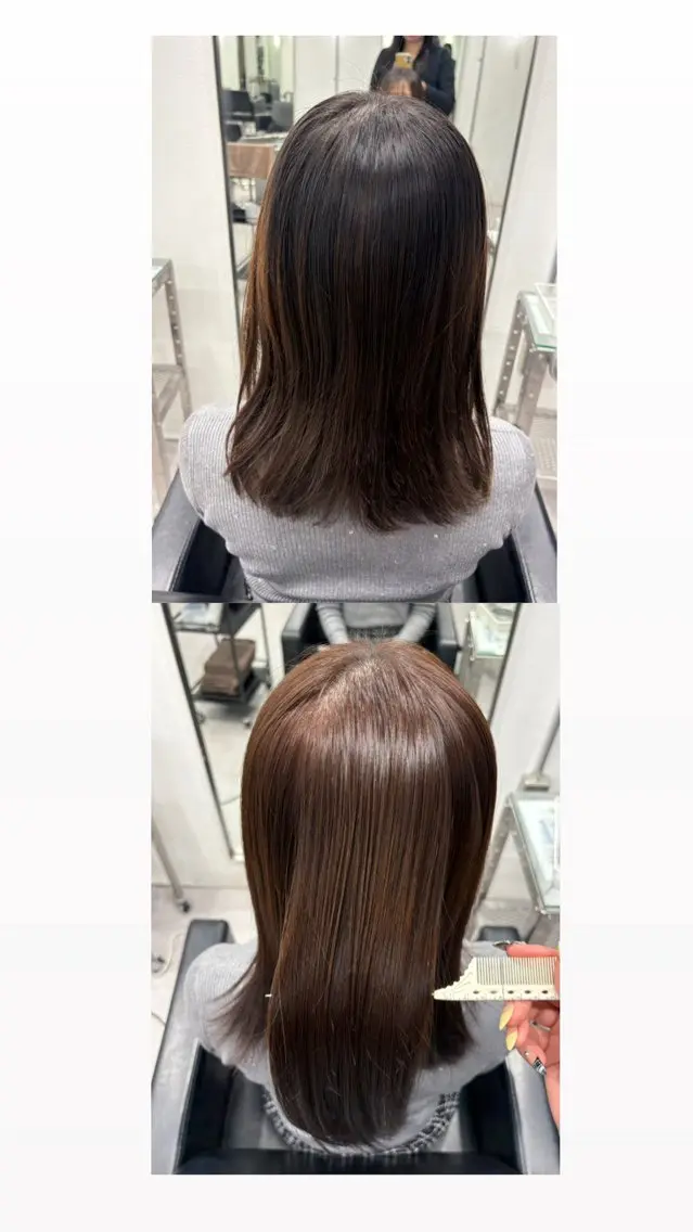 カラー ブラウンカラー ヘアカラー Mi yuのヘアスタイル