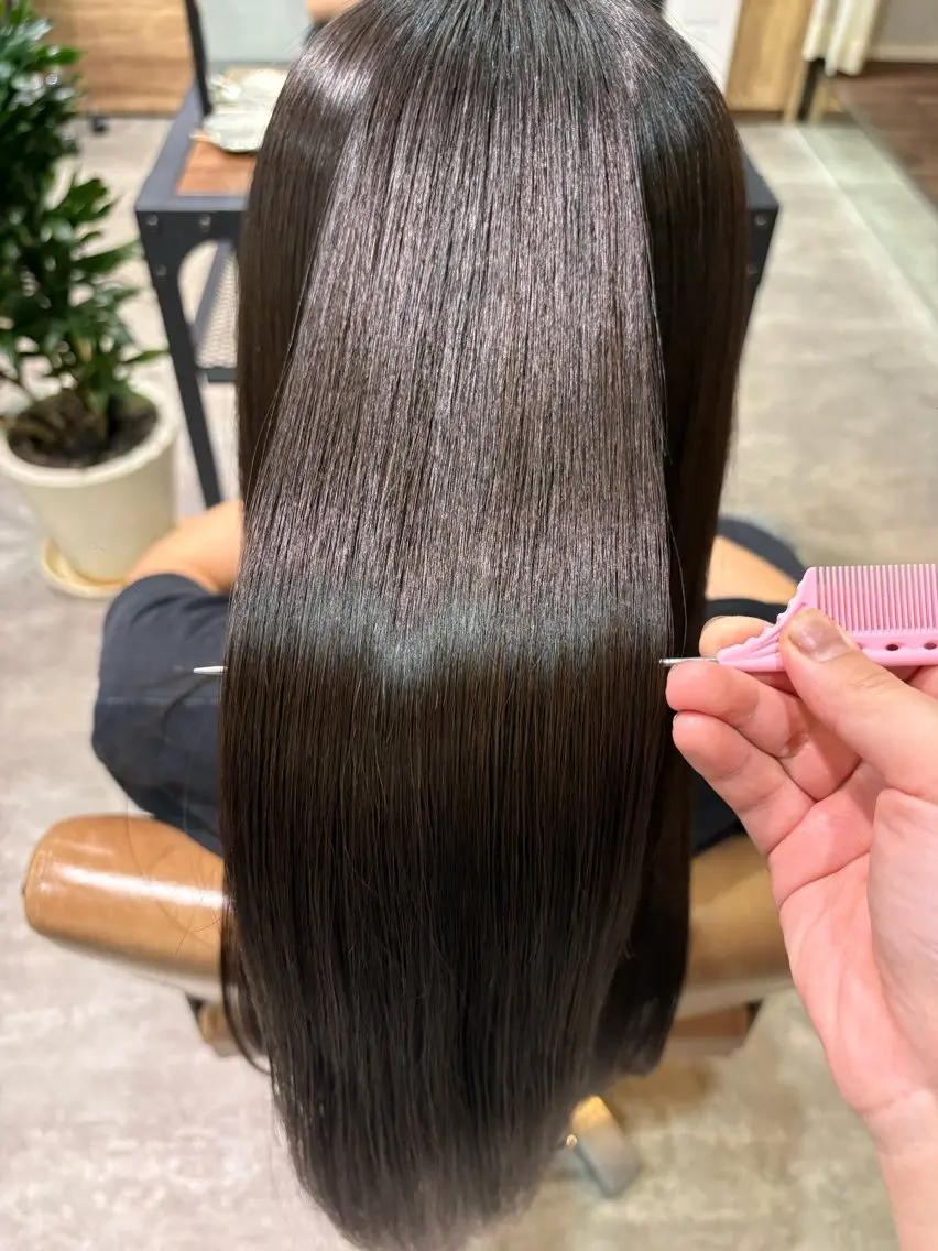 ロング 縮毛矯正 トリートメント 佐伯 美麗のヘアスタイル