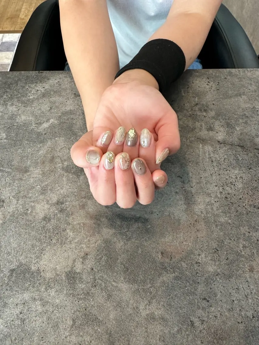 ネイル フラワーネイル 大理石ネイル(マーブル) ニュアンスネイル シンプルネイル 夏ネイル nail salon amanoのネイルデザイン