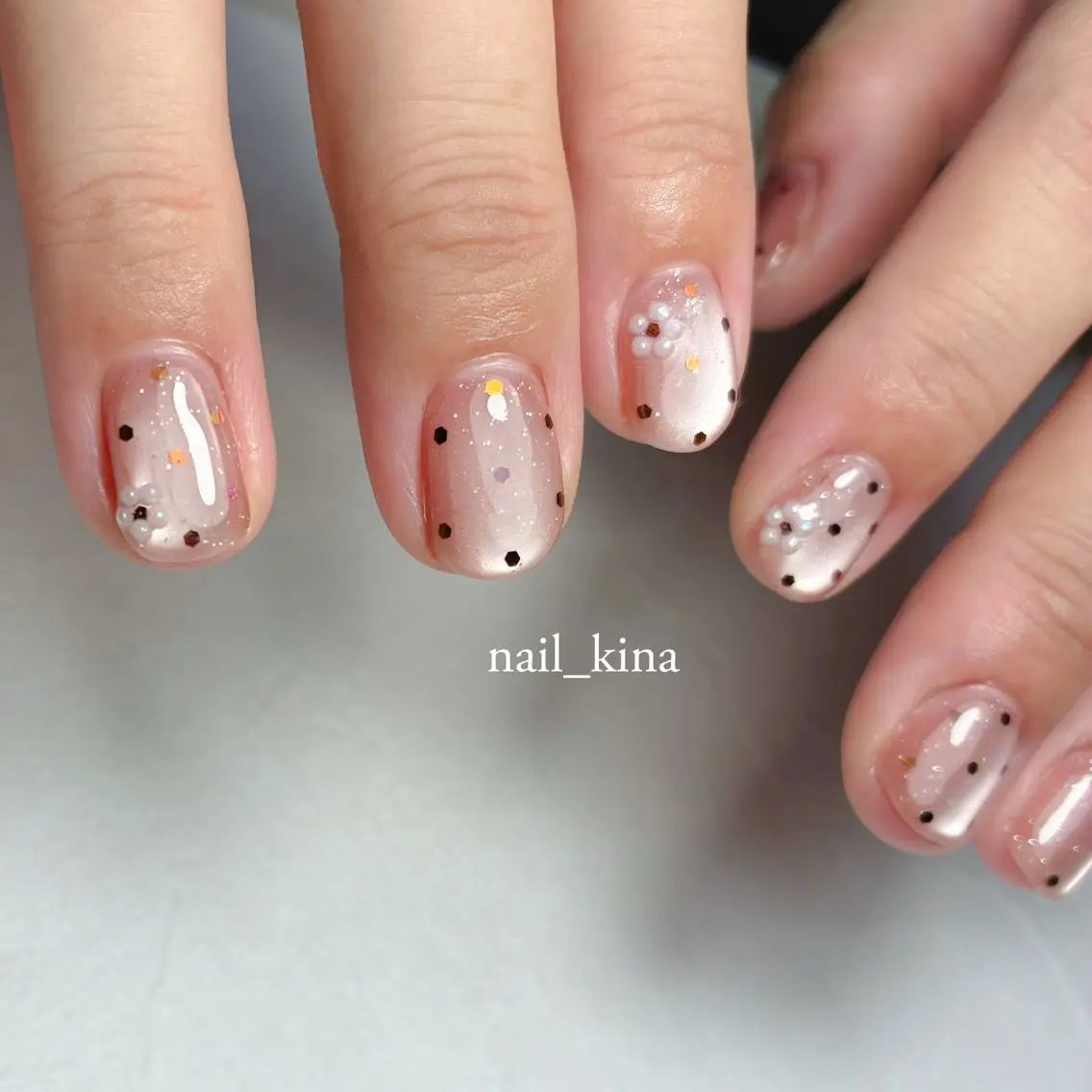 ネイル ジェルネイル マグネットネイル パラジェル nail_ kinaのネイルデザイン