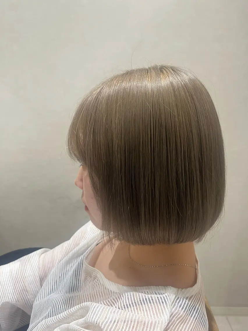 ショート カラー グレージュ ヘアカラー トリートメント 艶感透明感カラー/ 大分 Keigoのヘアスタイル