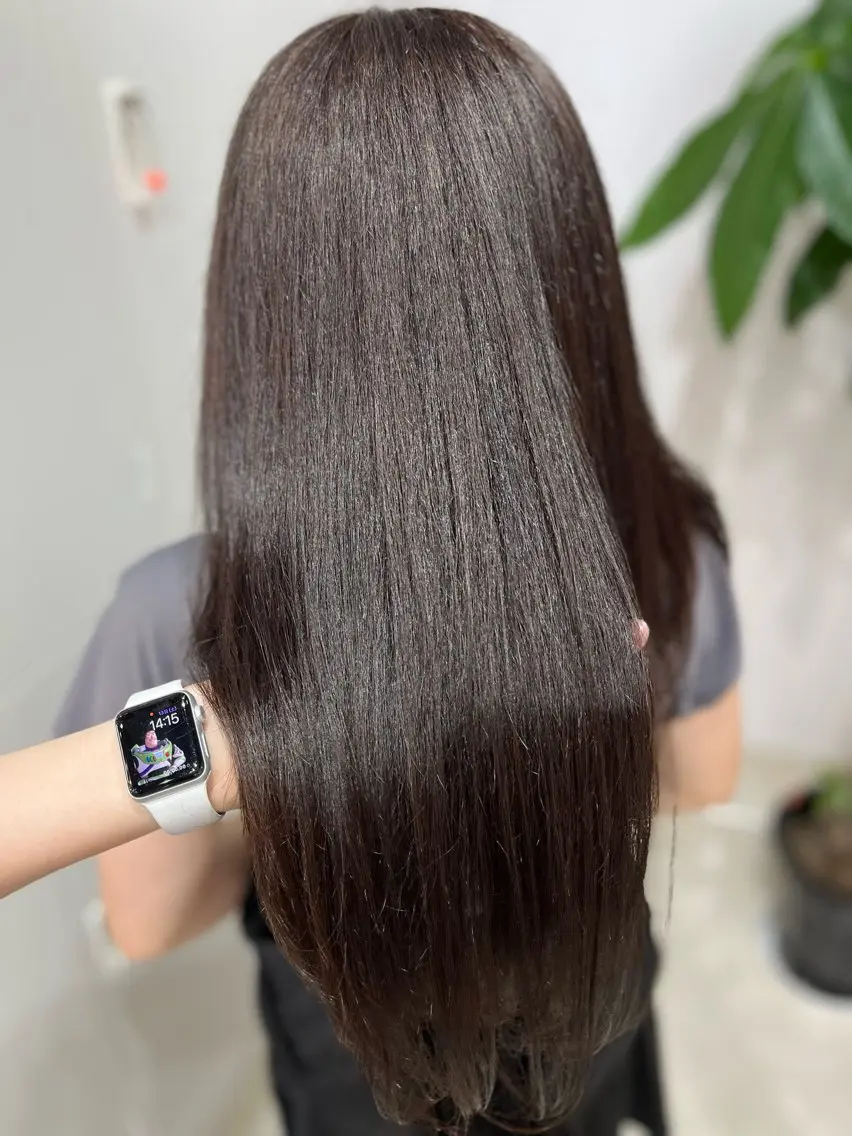 ロング カラー ブラウンカラー マロンブラウン カット ヘアカラー トリートメント 🫧ぷる艶カラー🫧 Yuubi🦩のヘアスタイル