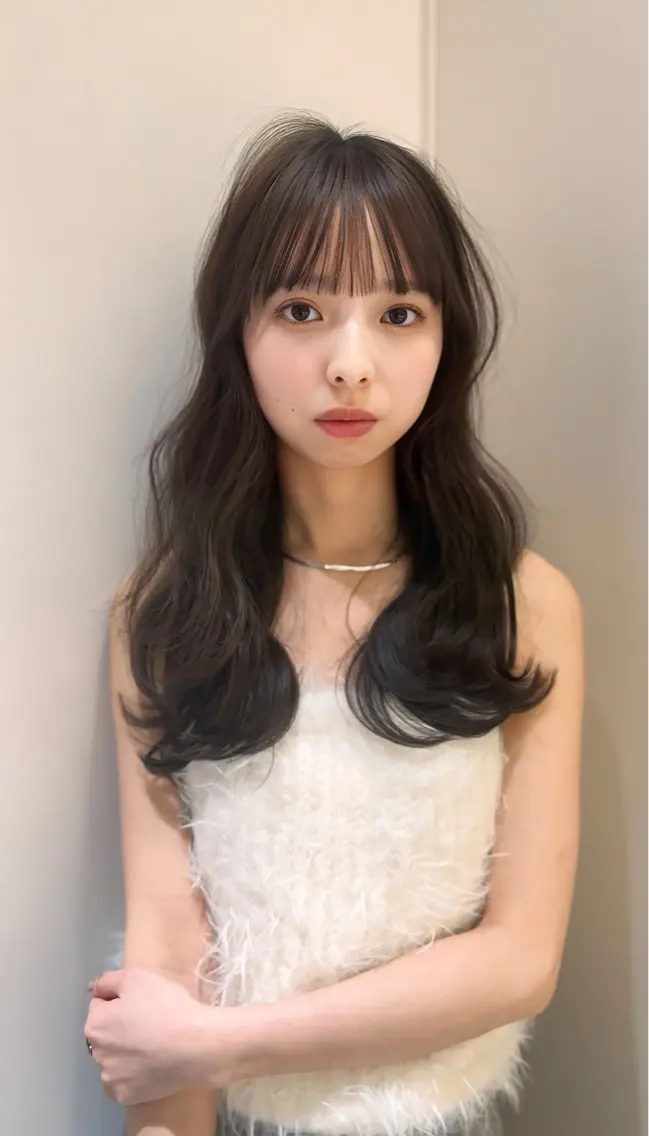 セミロング カラー カット ヘアカラー レイヤーダブルカラー KYONのヘアスタイル