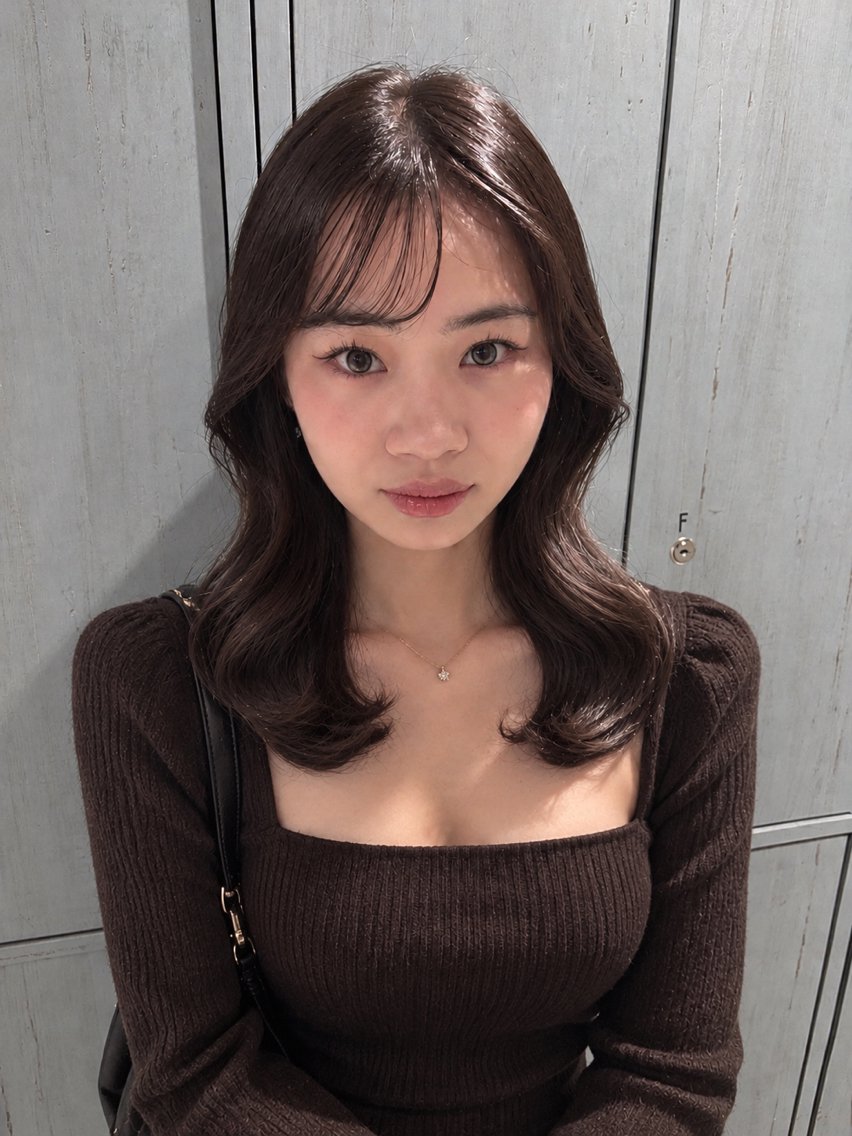 ミディアム ヘアアレンジ くびれヘア 【🦋透明感艶🪽】 カラー🩶りんか🩶のヘアスタイル
