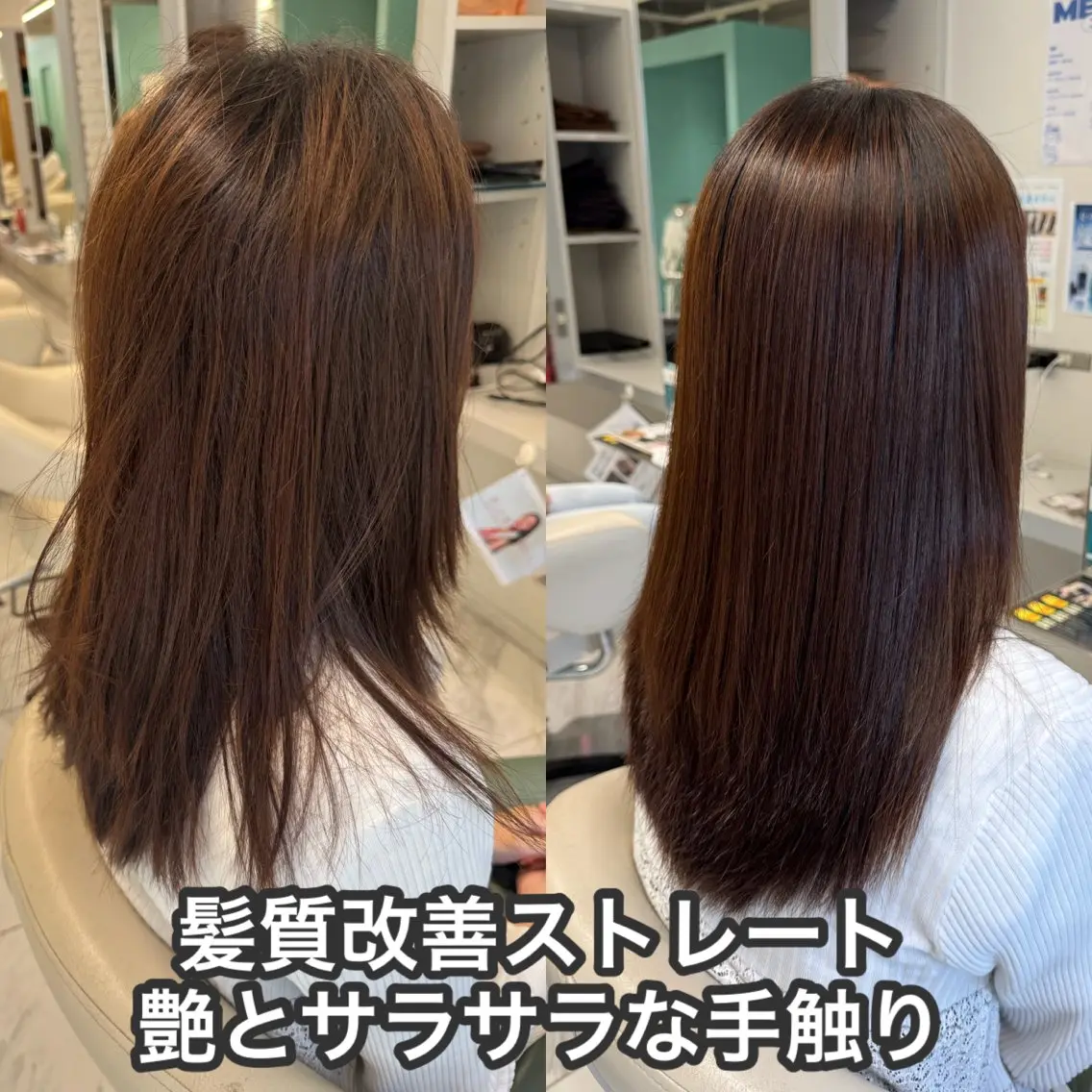 セミロング 髪質改善 トリートメント カット ヘアカラー 縮毛矯正 トリートメント 髪質改善/縮毛矯正 心斎橋/池本有宏のヘアスタイル
