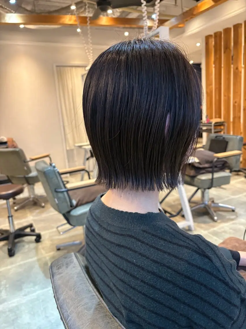 ショート ボブ くびれヘア カット ヘアカラー トリートメント 🍃ボブ&ショート 特化🍃髪質改善🍃のヘアスタイル