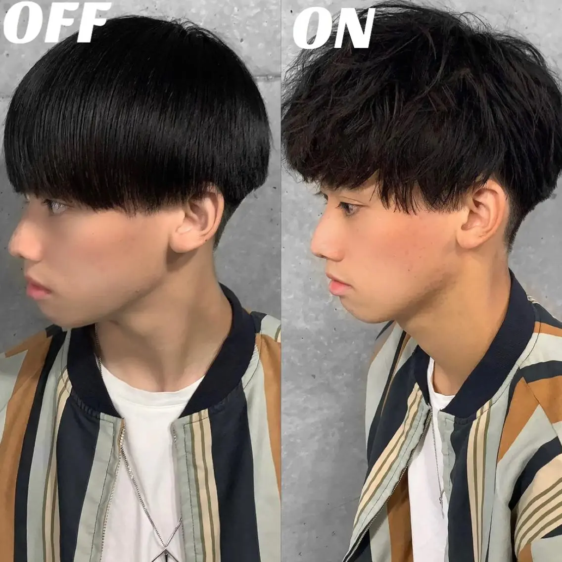 パーマ メンズ マッシュ カット パーマ トリートメント ヘアセット メンズパーマの達人 KAITOのヘアスタイル