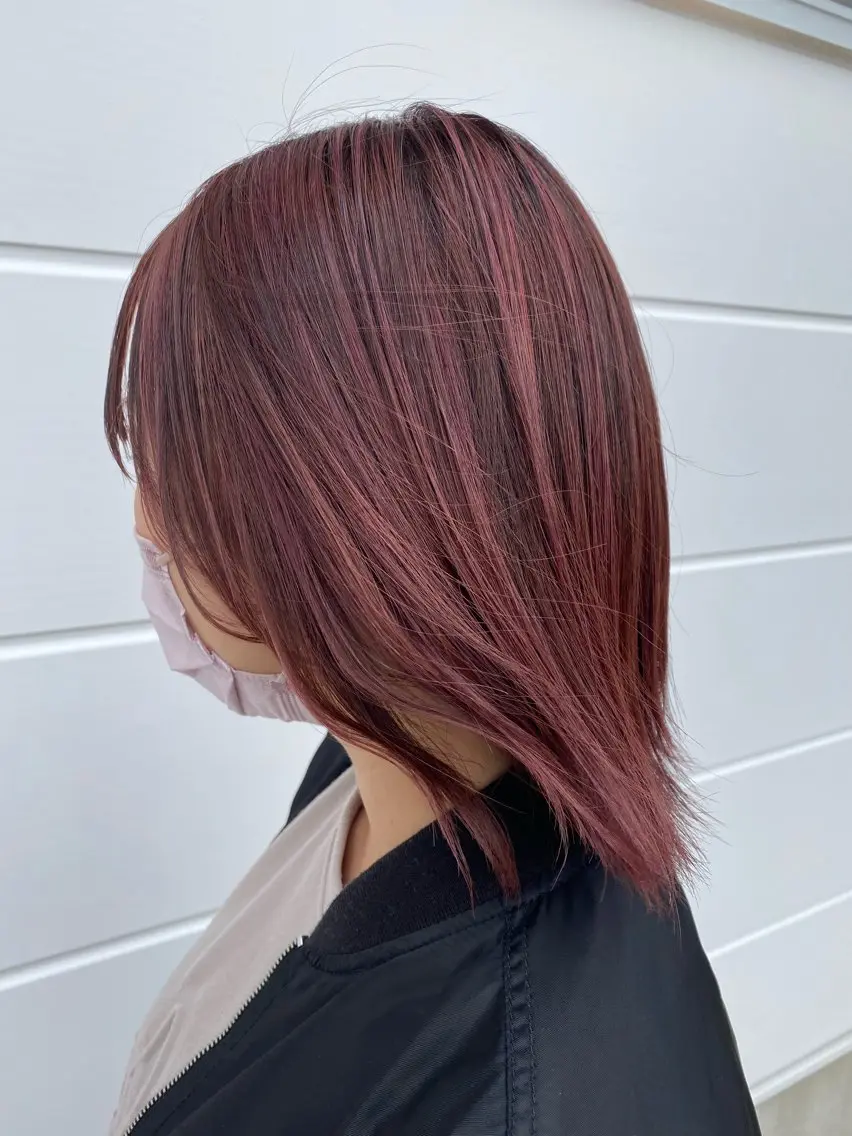 ミディアム カラー カット ヘアカラー 金沢市/美容師/ 岡島由希美のマツエク・マツパデザイン