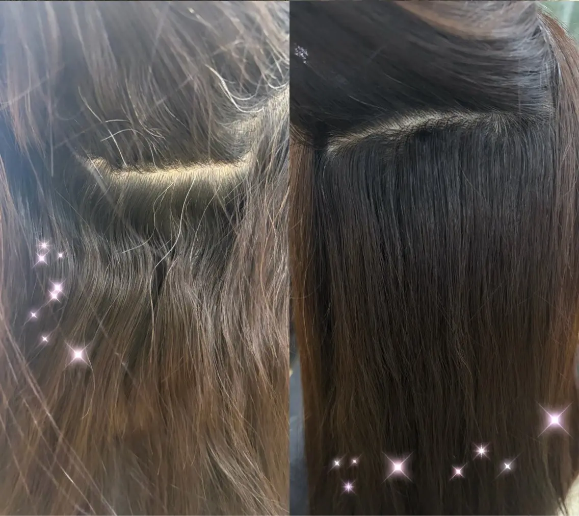 セミロング 縮毛矯正 ⟡.· 夏妃 .·⟡のヘアスタイル