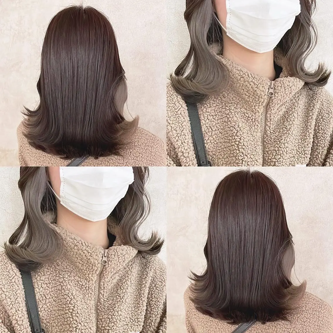 カラー ブリーチ グレージュ ヘアカラー トリートメント 渋谷:インナーカラー ／🍒エリカ🍒のヘアスタイル