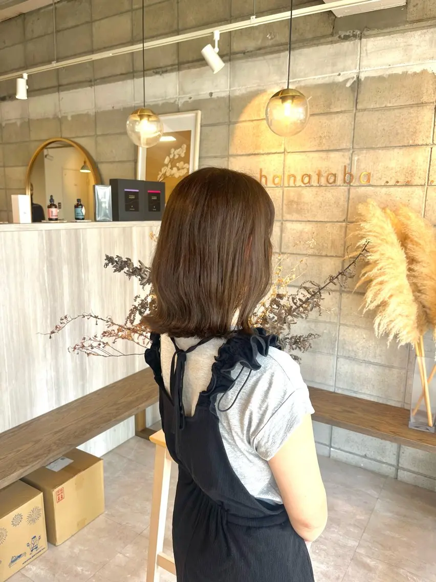 ミディアム カット ヘアカラー トリートメント 椙山 沙南子のヘアスタイル