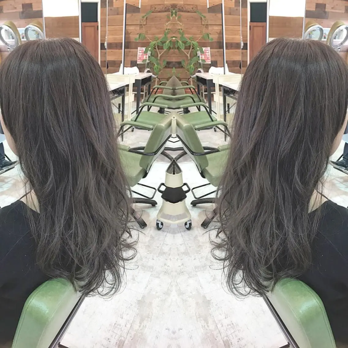 セミロング ロング カラー グレージュ ハイライトカラー ハイライト 青木 茂樹⭐️ 透明感カラーのヘアスタイル