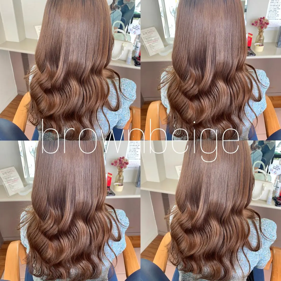 ロング カラー 小澤 志穂のヘアスタイル
