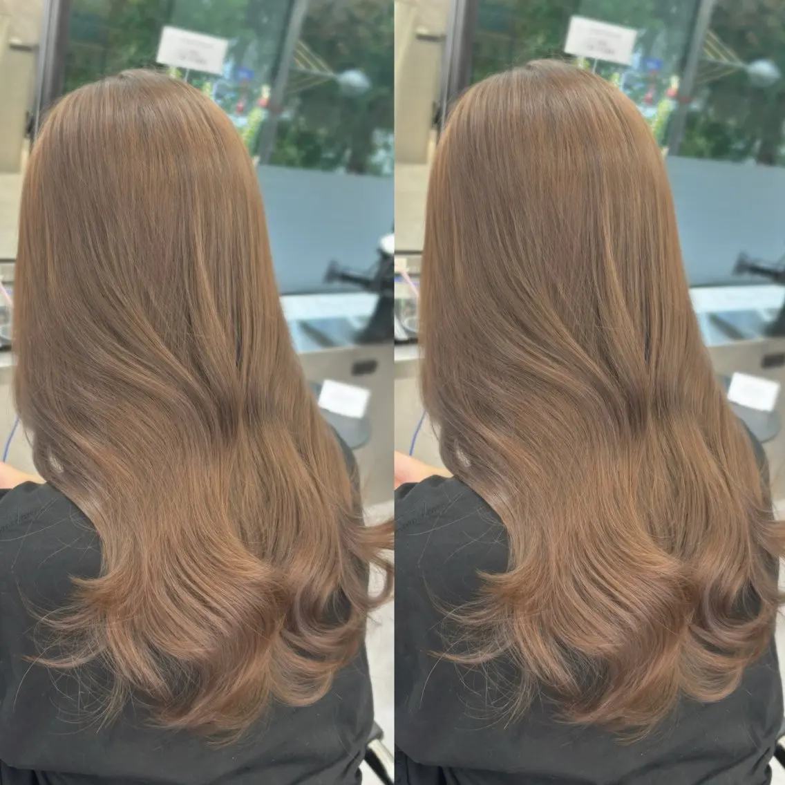 ロング カラー カット ヘアカラー トリートメント 心斎橋/ブリーチなし 髪質改善/レイヤーのヘアスタイル