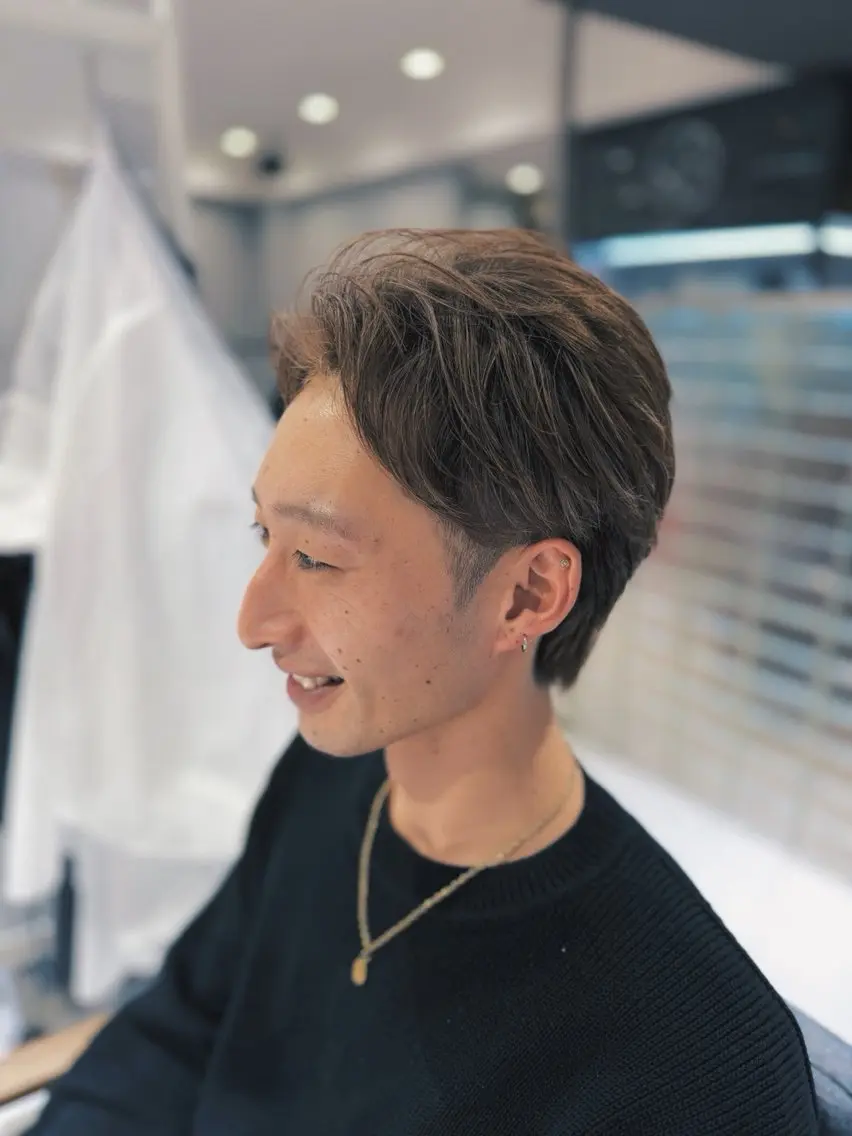 ショート カラー パーマ メンズ バイエイト名古屋 星野ヒロトのヘアスタイル