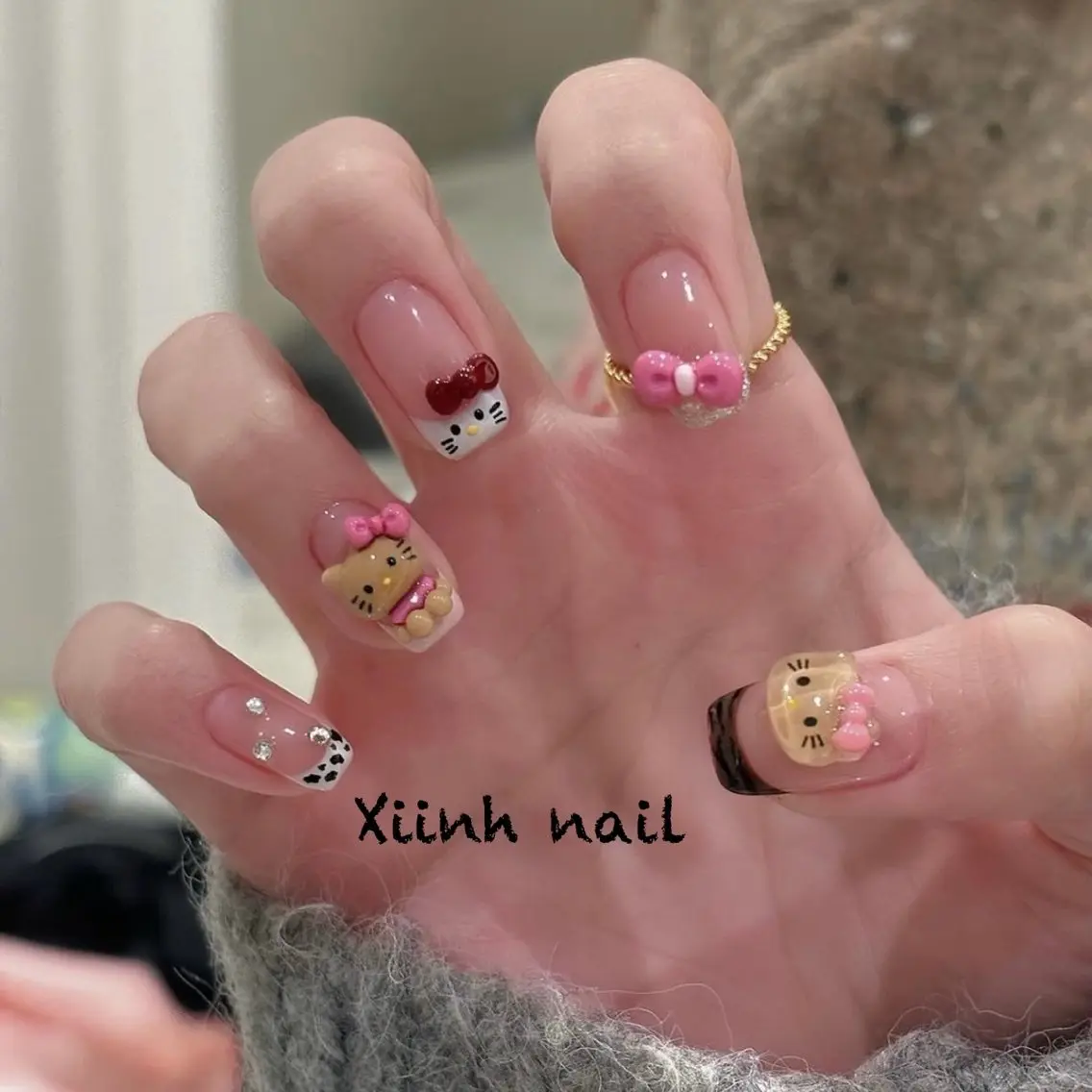 ネイル チークネイル 桜ネイル フットネイル フレンチネイル ジェルネイル ハンドネイル XIINH NAIL SALONのネイルデザイン