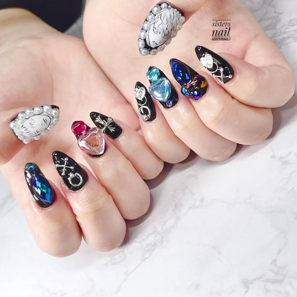 ネイル アートネイル 夏ネイル sisters nail.fのネイルデザイン