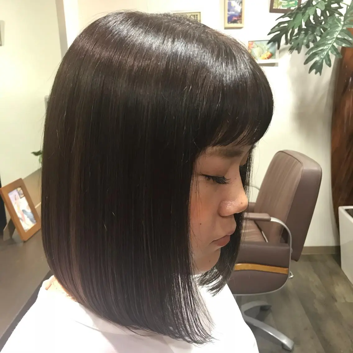 ミディアム アッシュ ハイライト pep natsumiのヘアスタイル